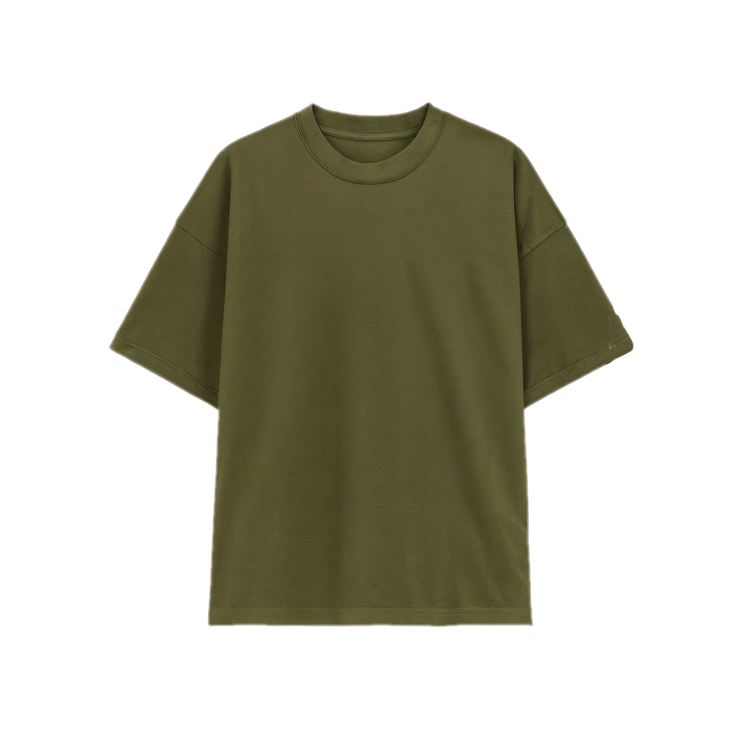 Camisa oversize verde de algodón pesado para hombre, moda urbana moderna