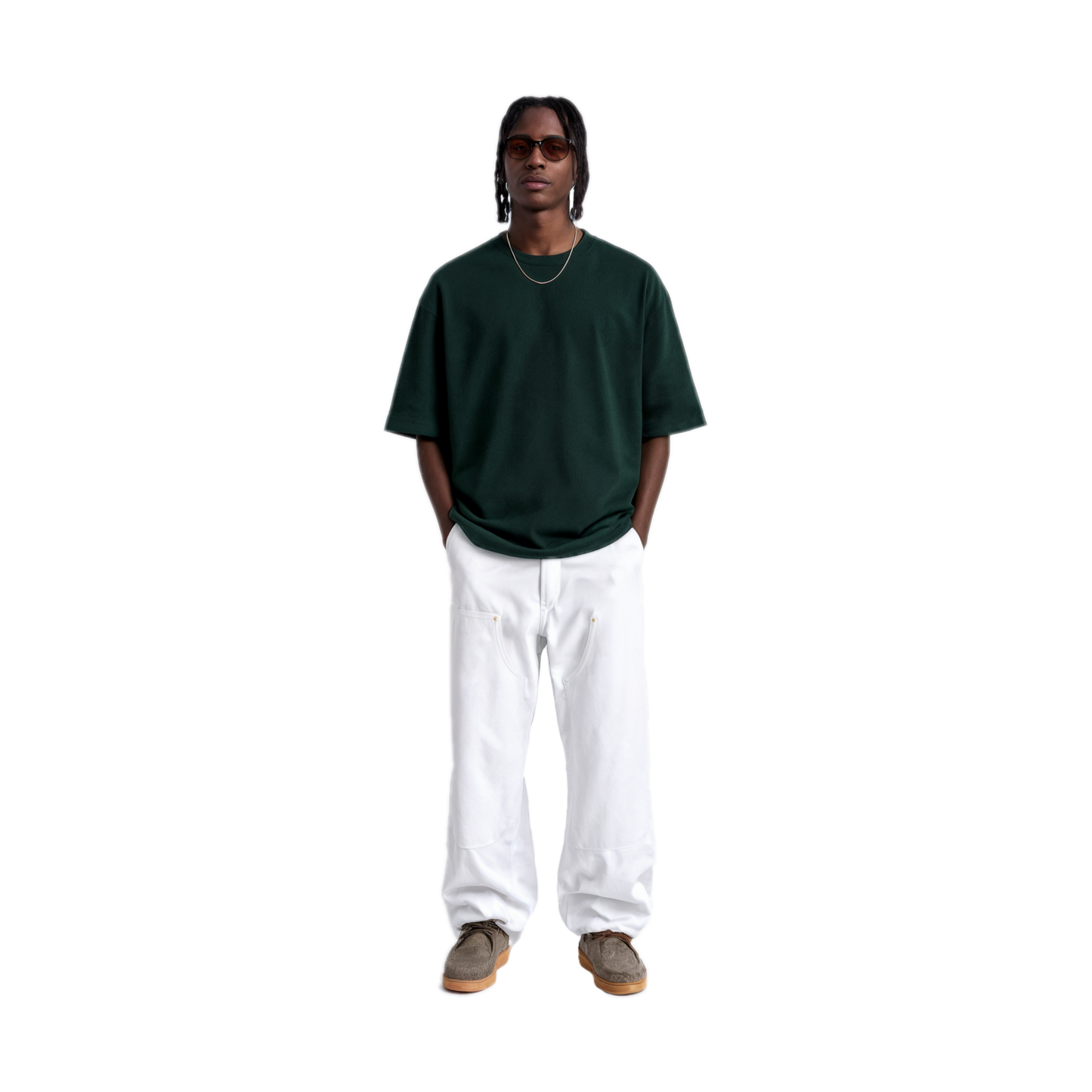 Camiseta oversize para hombre de algodón elástico, ideal para entrenar en el gimnasio con estilo streetwear y máxima comodidad.