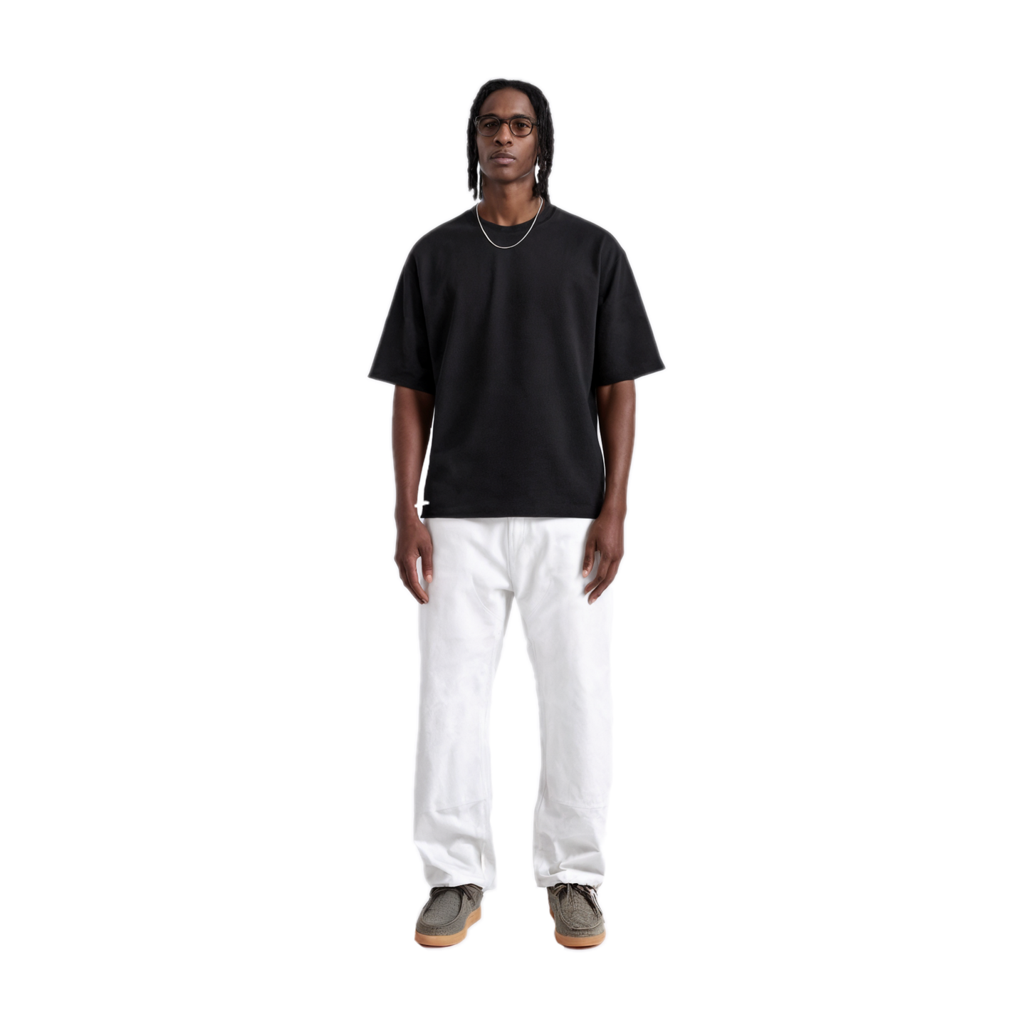 Outfit completo de ropa oversize para hombre, moda urbana y casual en Ecuador con estilo moderno.