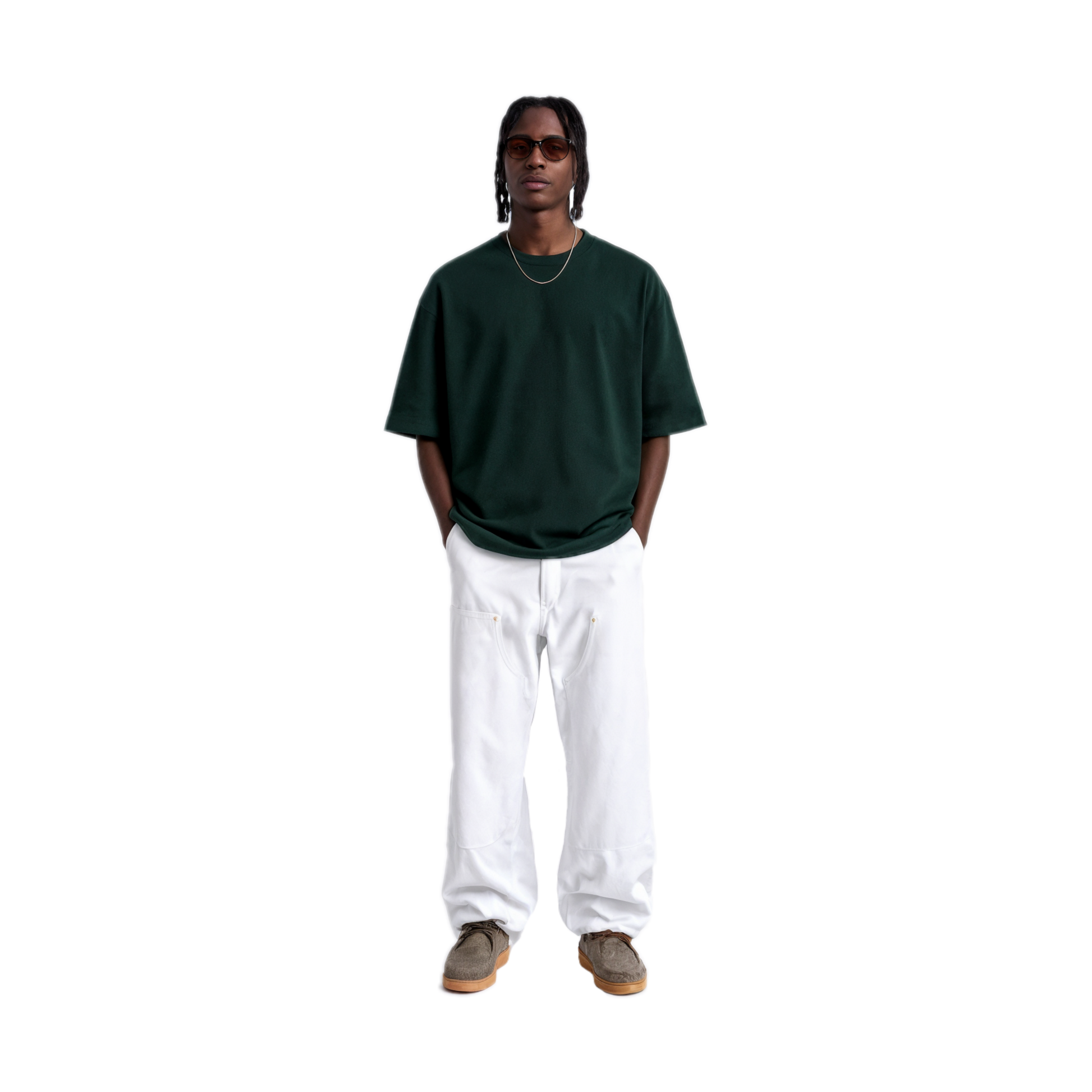 Camiseta oversize para hombre de algodón elástico, ideal para entrenar en el gimnasio con estilo streetwear y máxima comodidad.