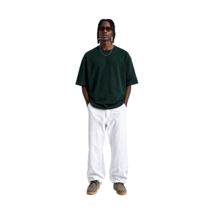 Camiseta oversize para hombre de algodón elástico, ideal para entrenar en el gimnasio con estilo streetwear y máxima comodidad.